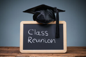 Graduation Hat Over The Slate With Written Text Class Reunion