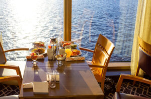 luxury yacht dining hall
